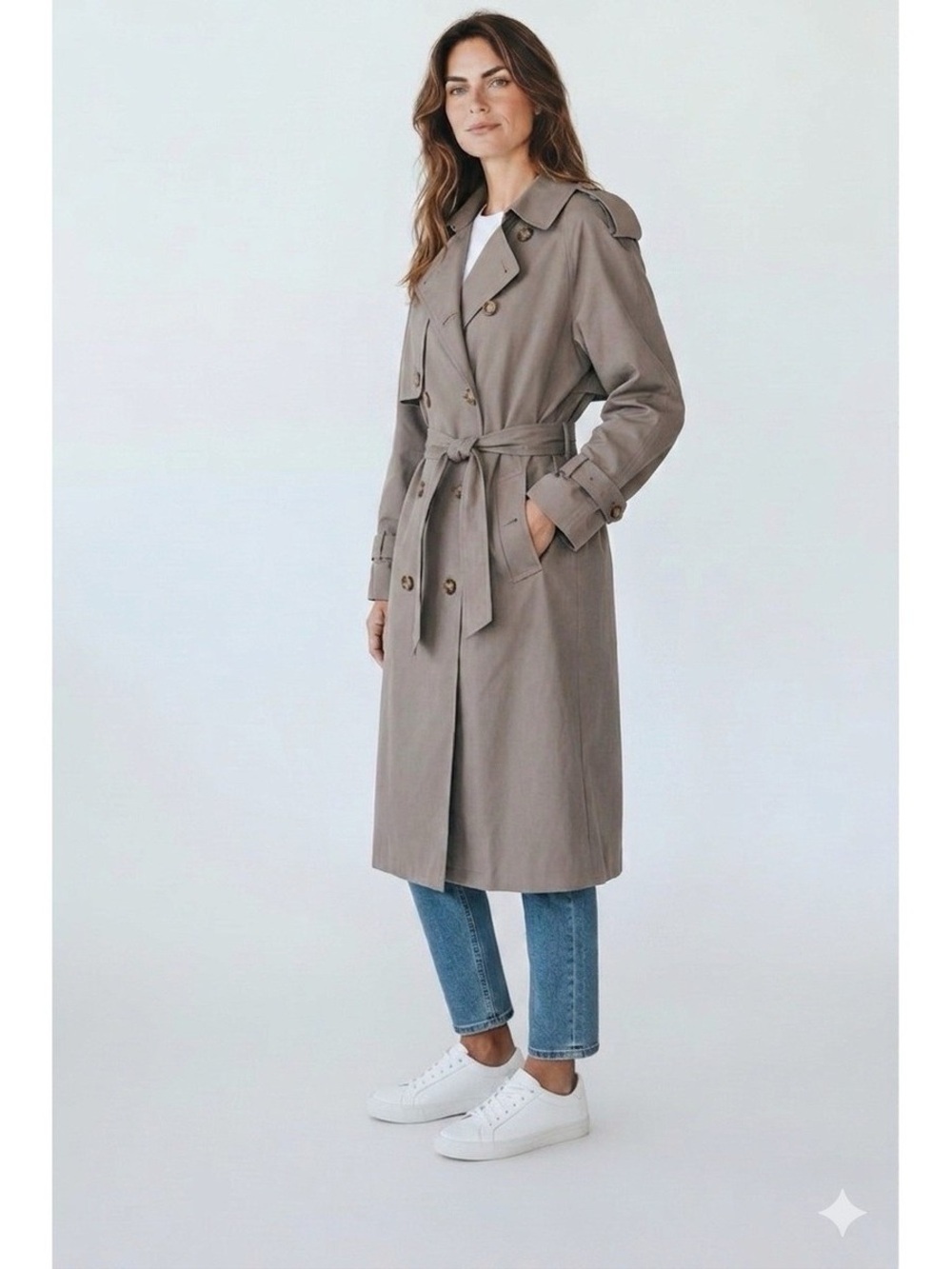 Camden Trench Coat NWOT Women’s Belted Size 42 L (US ) Dark Purple Classic